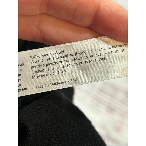 Eileen Fisher Womens Black Merino Wool Turtleneck Longline Sweater Dress XXS - Picture 4 of 7